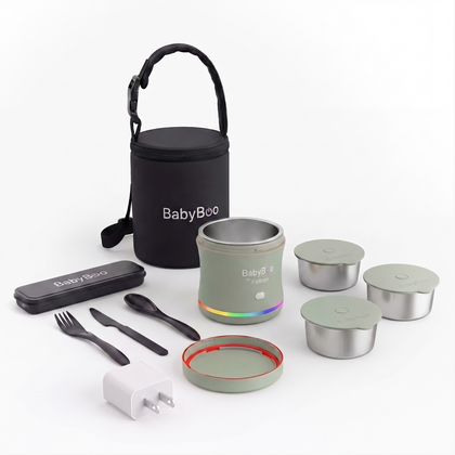 Essentials Bundle: Food Warmer + 3x Inner Dishes + Carry Bag + Cutlery Set + Fast Charger
